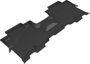 Lincoln Navigator Floor Mat - Rear - 3D MAXpider - Kagu, Carbon Fiber Embossed Pattern - Black - `18-`20